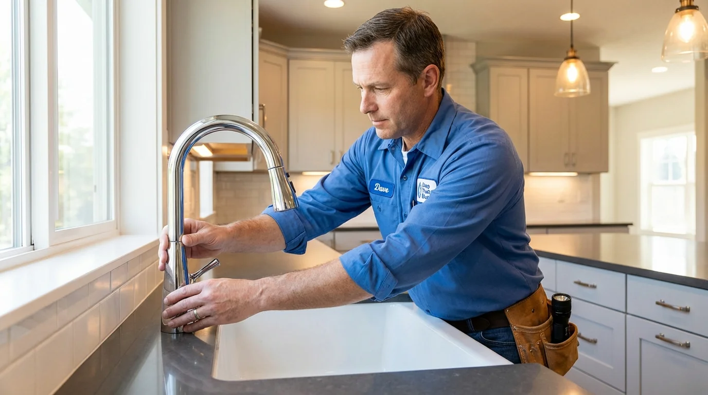 Kitchen faucet installation by Johns Plumbing LLC in Melbourne Beach