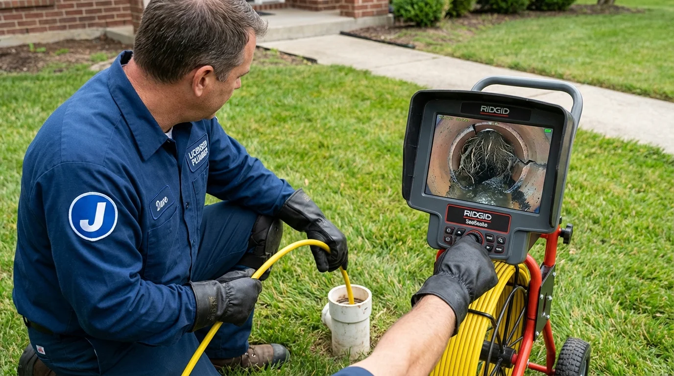 Sewer camera inspection being performed by Johns Plumbing LLC in Melbourne Beach