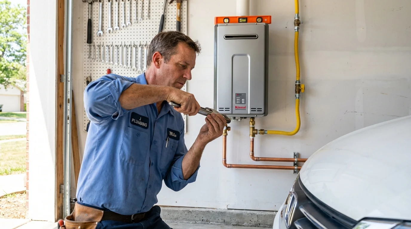Tankless water heater installation by a Johns Plumbing LLC plumber in Melbourne Beach